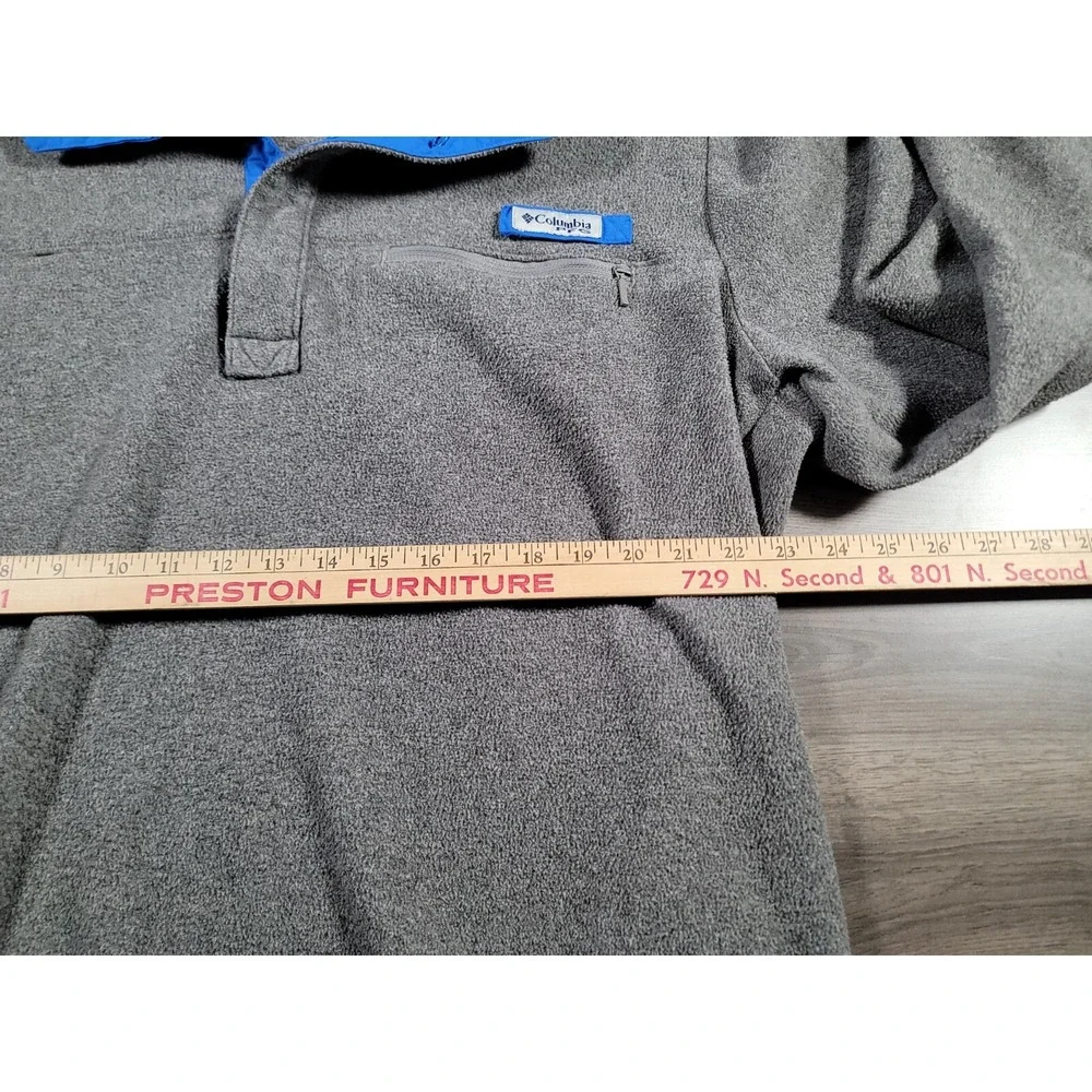 Columbia PFG Fleece Snap Jacket Adult Size XL Gray Mens Fishing Outdoors Explore